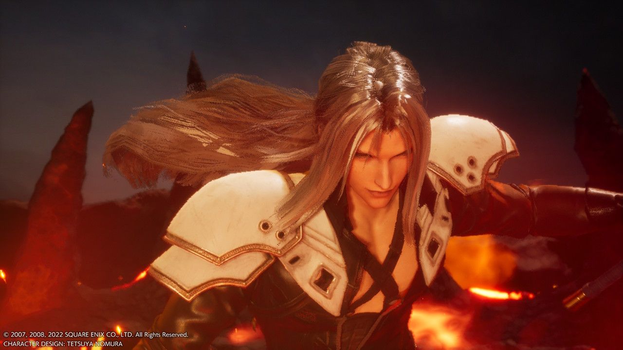 Sephiroth, de face, dans Crisis Core –Final Fantasy VII– Reunion
