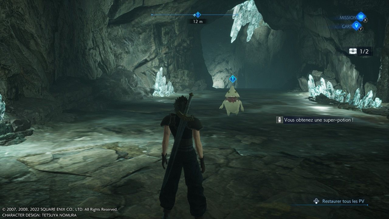 Mission annexe dans Crisis Core –Final Fantasy VII– Reunion se déroulant dans une grotte