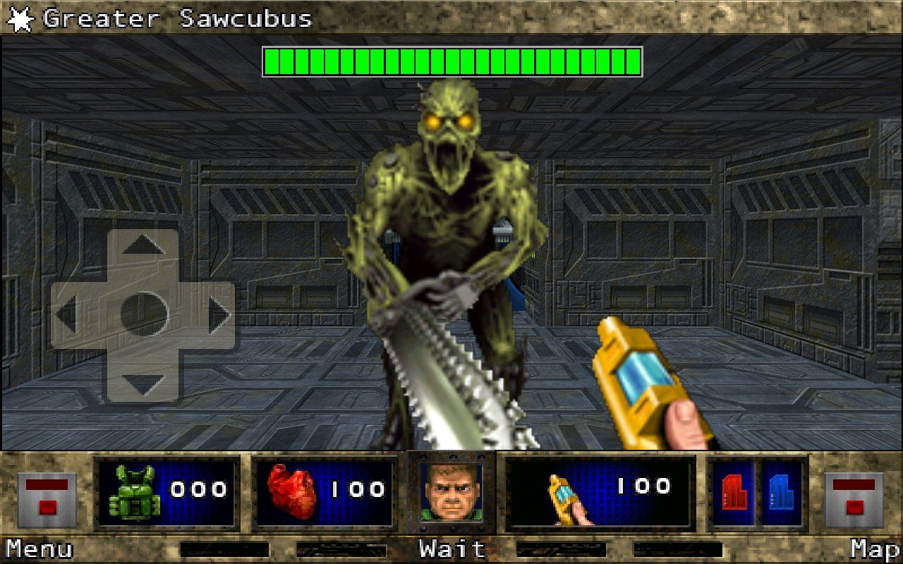 Image du RPG Doom 2 avec un démon armé d'une tronçonneuse