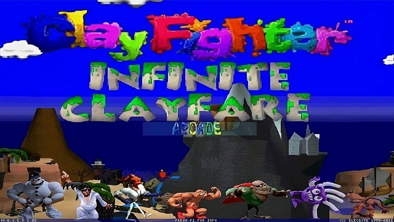 Les personnages du jeu Clay Fighter Infinite Clayfare prennent la pose