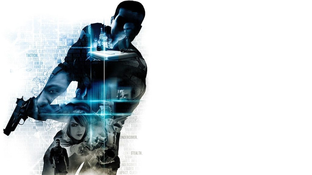 Artwork du jeu Alpha Protocol avec une silhouette d'espion