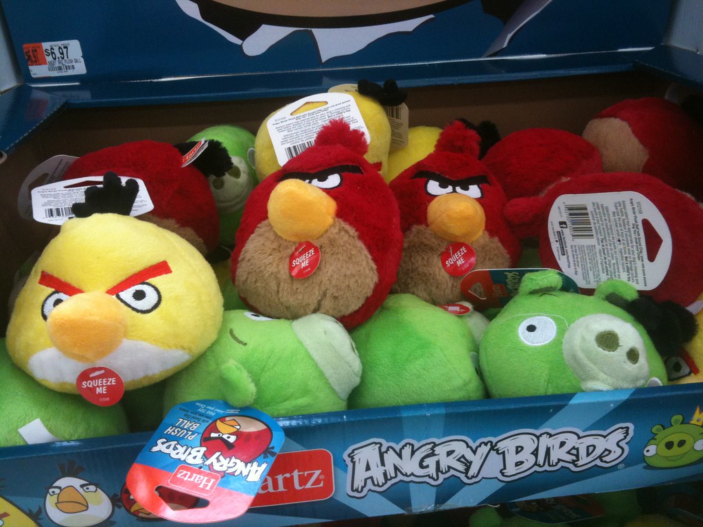 Peluches Angry Birds en vrac