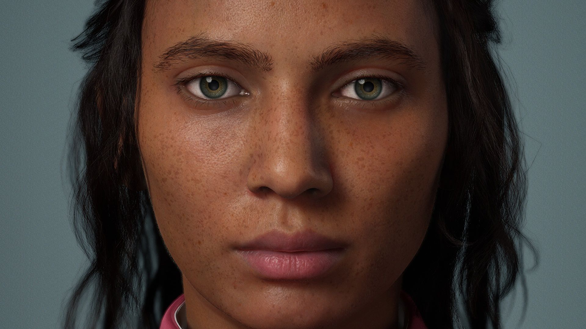 Visage de femme créé grâce à l'outil MetaHuman Creator d'Epic Games
