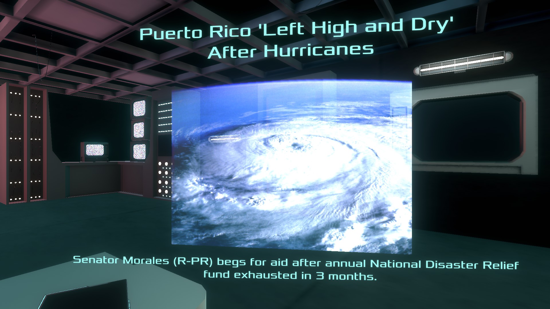 Référence aux ouragans qui ont touché Porto Rico